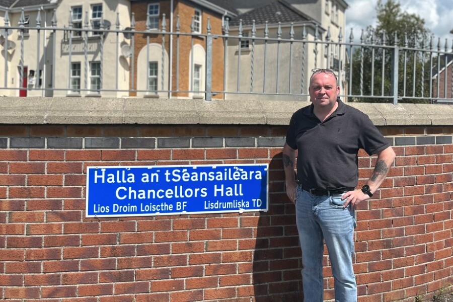 Cllr Aidan Mathers at Chancellors Hall.
