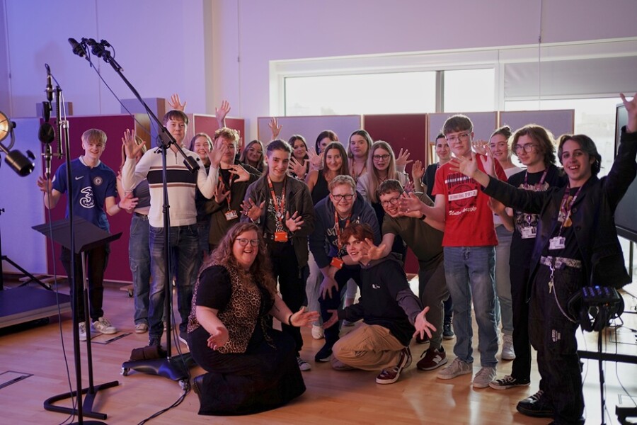 The SRC crew at the recording.