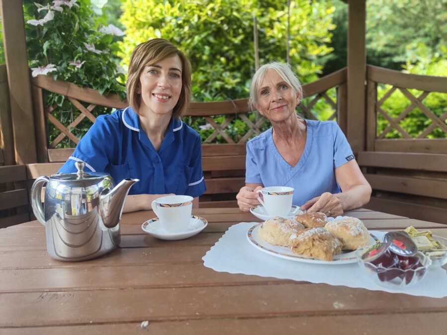 Denise Fegan (Hospice Nurse) and Collette Murphy (Health Care Assistant|) from Southern Area Hospice are encouraging people to pop the kettle on and host a Coffee Morning for Southern Area Hospice on September 19.