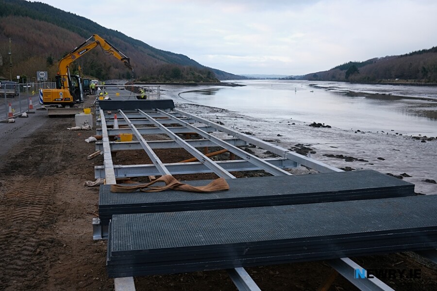 Work in progress on the Carlingford Lough Greenway in December.