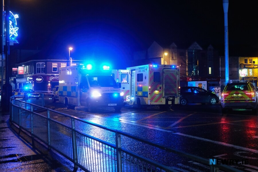 The scene on Needham Bridge in Newry where a man lost his life in a road traffic collision. 