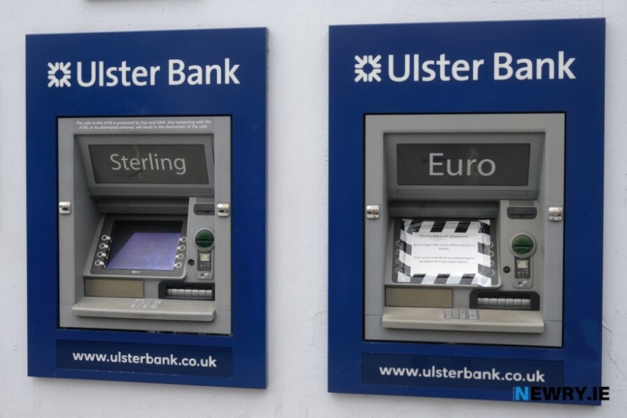 The Euro cash machine at Ulster Bank in Newry is no longer in service. Photograph: Columba O'Hare/ Newry.ie 