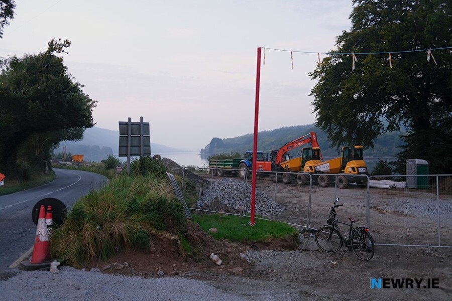 Progress on the greenway at Cornamucklagh. Photograph: Columba O'Hare/ Newry.ie 