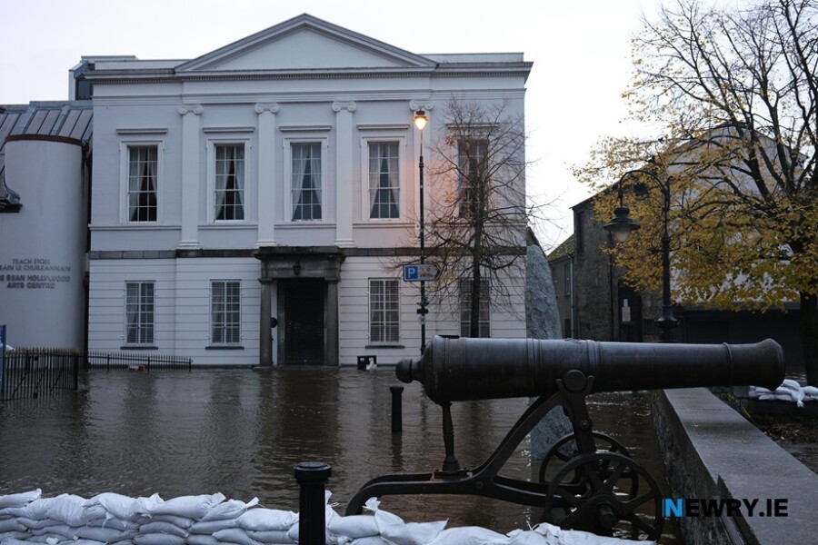 The Sean Hollywood Arts Centre during the October flooding in Newry. Photograph: Columba O'Hare/ Newry.ie 
