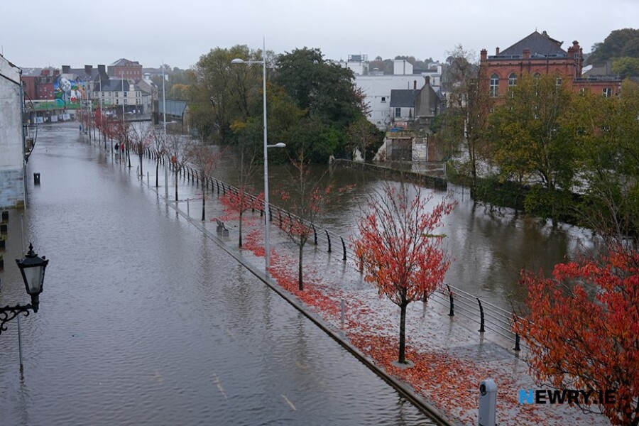 Merchants Quay, Newry during the October flooding. Photograph: Columba O'Hare/ Newry.ie 