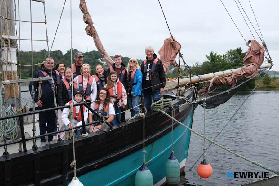 The extremely popular Iúr Cinn Fleadh Trad Cruise couldn't happen if a fixed bridge went ahead over Newry Ship Canal. Photograph: Columba O'Hare/ Newry.ie 