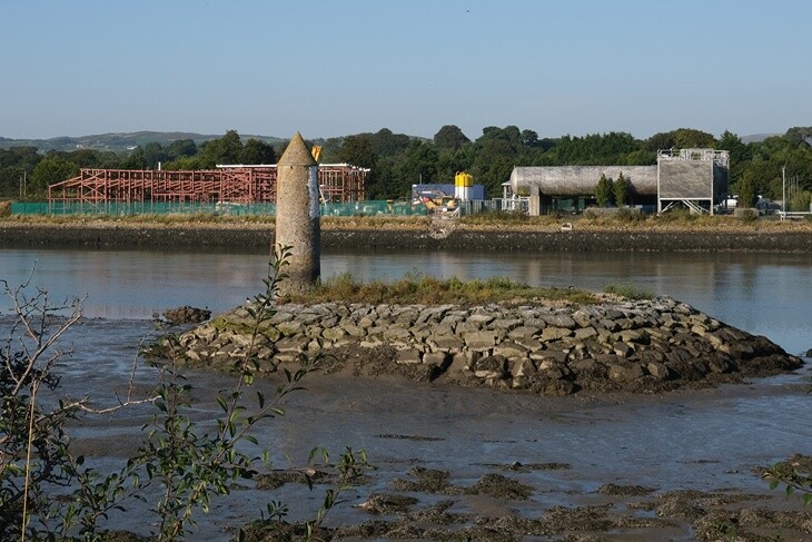 Building of the Defra shed in progress at Warrenpoint.
