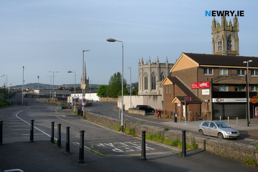 Looking towards the proposed site of the council offices/ civic centre. Photograph: Columba O'Hare/ Newry.ie 