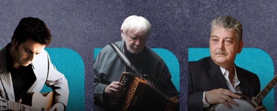 Kevin Doherty, Mairtin O’Connor and Cathal Hayden take to the stage in Newry Town Hall next weekend.