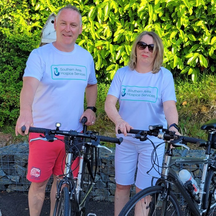 Conor and Yvonne get ready for the off.