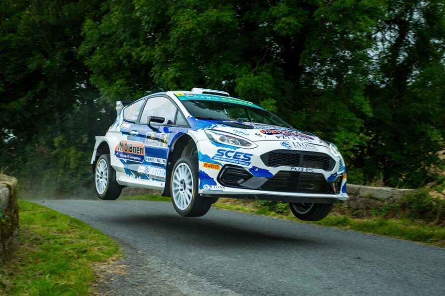 Keith Cronin and Mikie Galvin - Winners of the 2024 Modern Tyres Ulster Rally. Photograph: David Harrigan