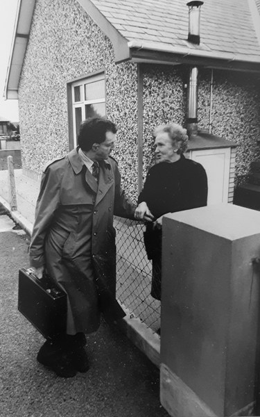 Dr Arthur Mitchell visiting a patient in the Mourne area in the 1970s. Courtesy of The Mitchell Family