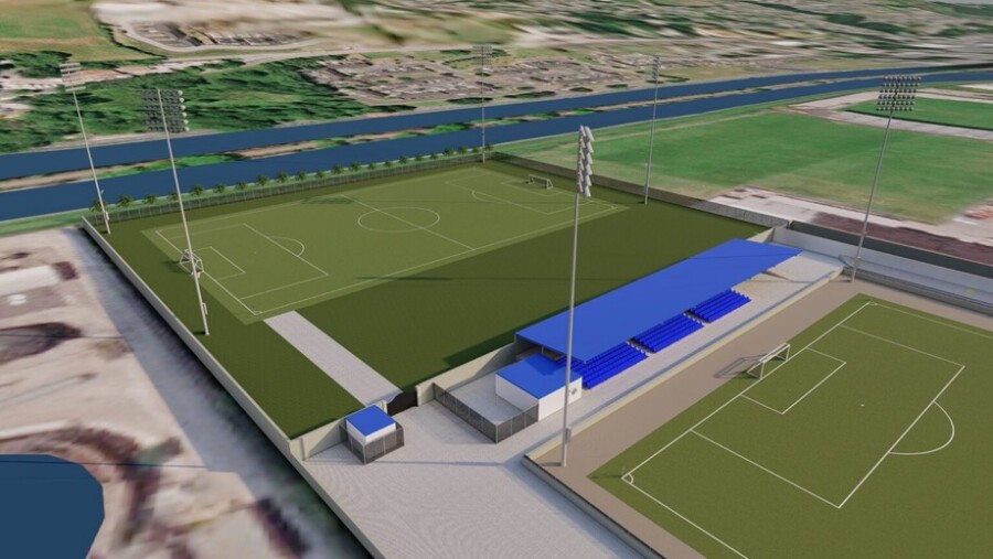 An artists impression of the proposed 3G pitch at Newry Showgrounds.