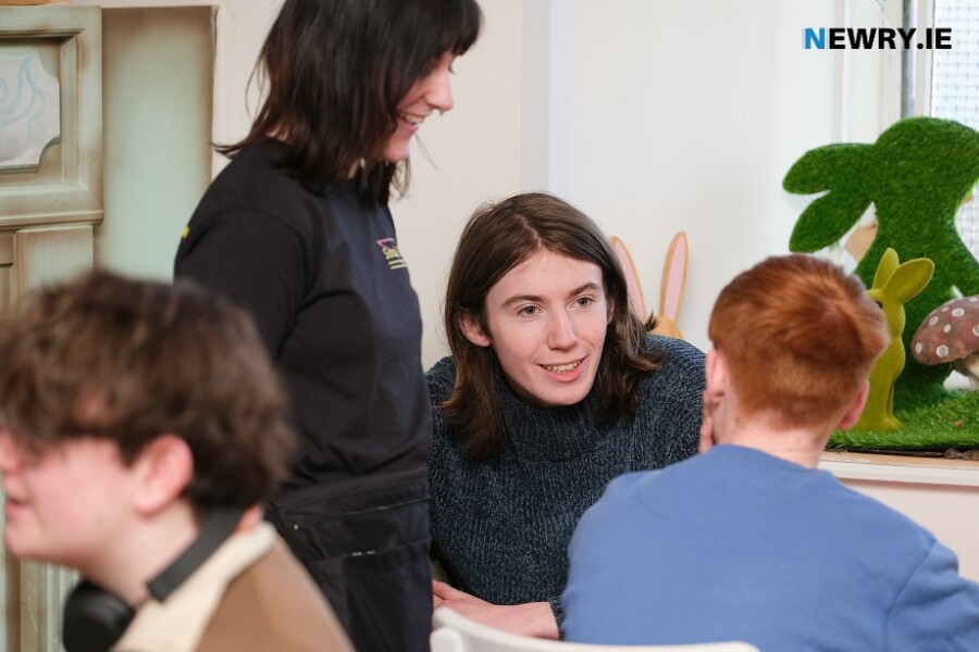 Crisis Café users in full conversation. Photograph: Columba O'Hare/ Newry.ie 