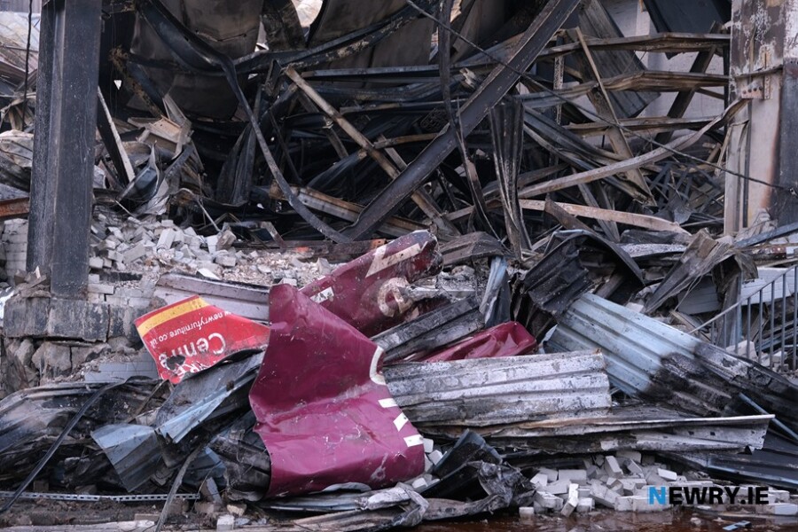 A scene of utter devastation at Loughbrook Industrial Estate. Photograph: Columba O'Hare/ Newry.ie 