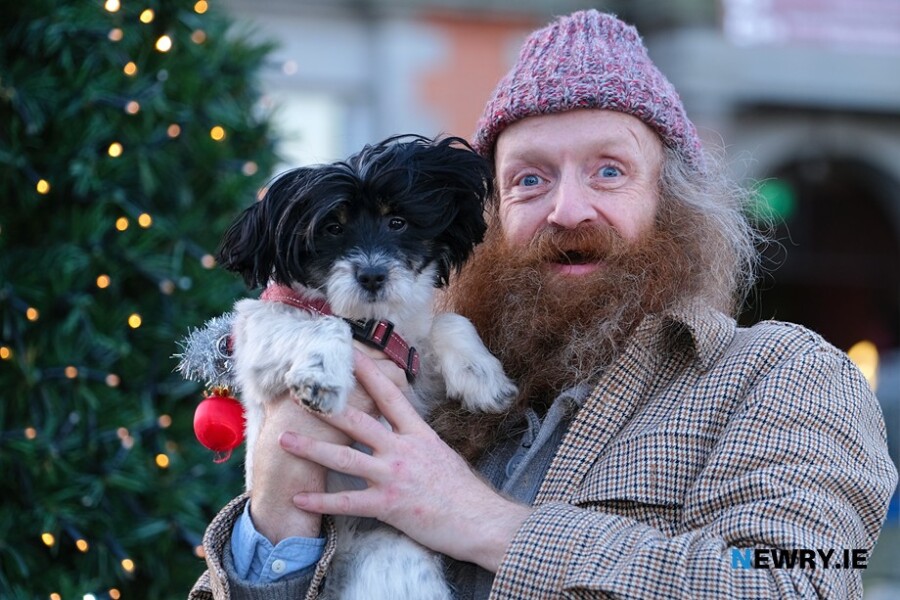 Mark Pearce reunited with Max. Photograph: Columba O'Hare/ Newry.ie 