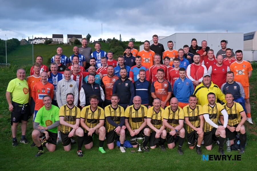 Teams competing in the Desy Jennings Tournament at Jennings Park in Newry in May. Photograph: Columba O'Hare/ Newry.ie 