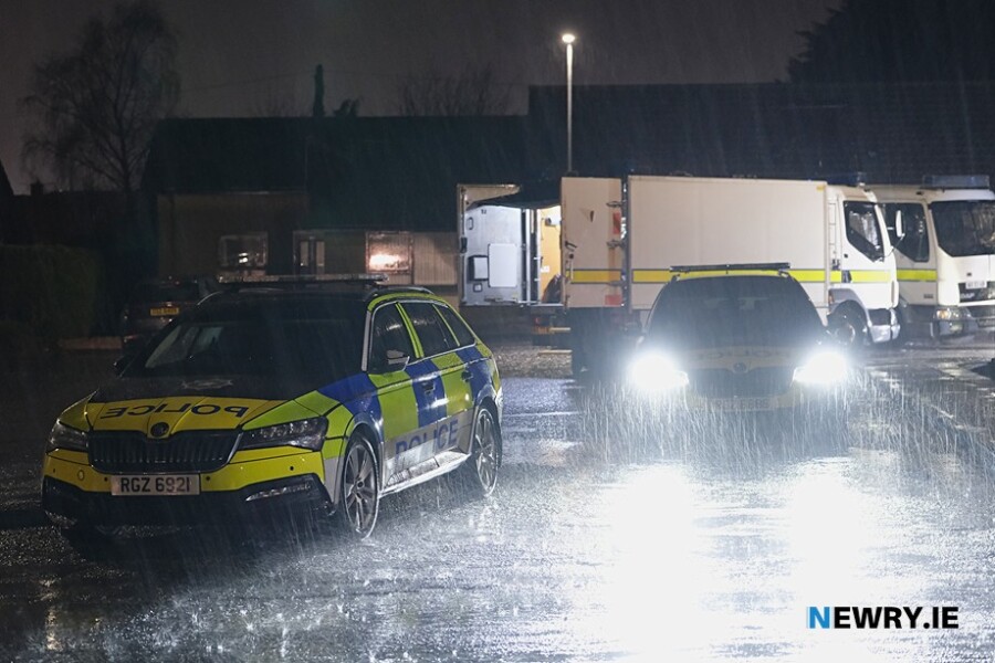 The scene at Drumgullion Avenue. Photograph: Columba O'Hare/ Newry.ie 