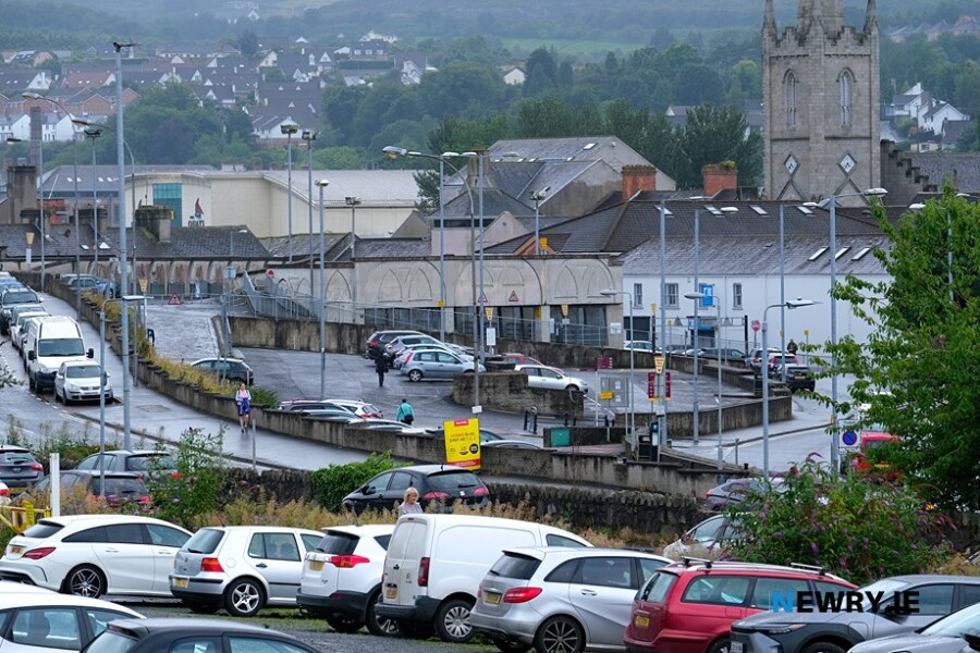 The site for the proposed civic hub/ council offices. Photograph: Columba O'Hare/ Newry.ie 