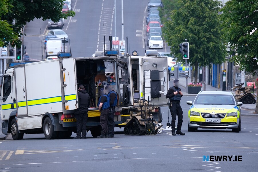 Monaghan Street earlier today. Photograph: Columba O'Hare/ Newry.ie 