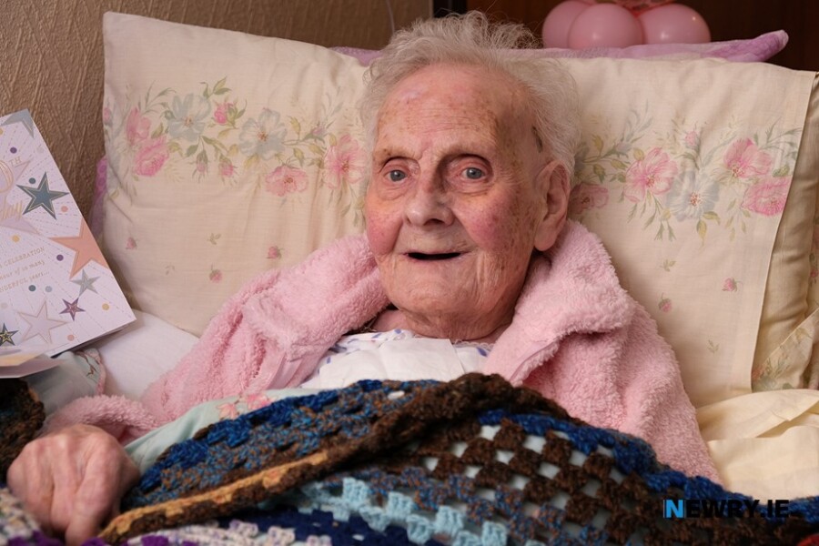 Vera McGahan celebrating her 100th Birthday. Photograph: Columba O'Hare/ Newry.ie 