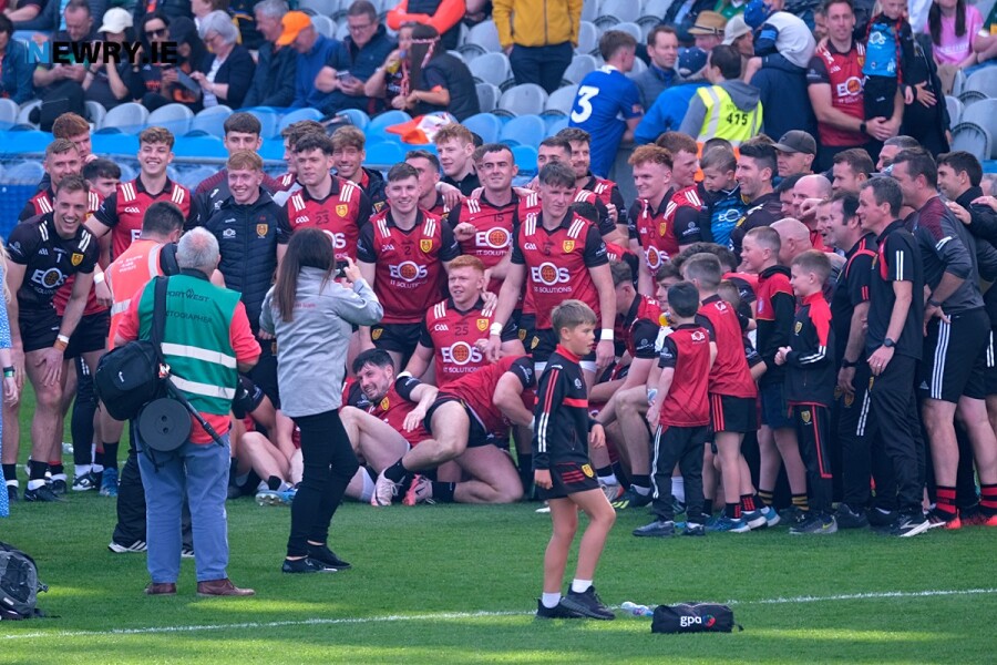 Down celebrate winning the Tailteann Cup at Croke Park. Photograph: Columba O'Hare/ Newry.ie 