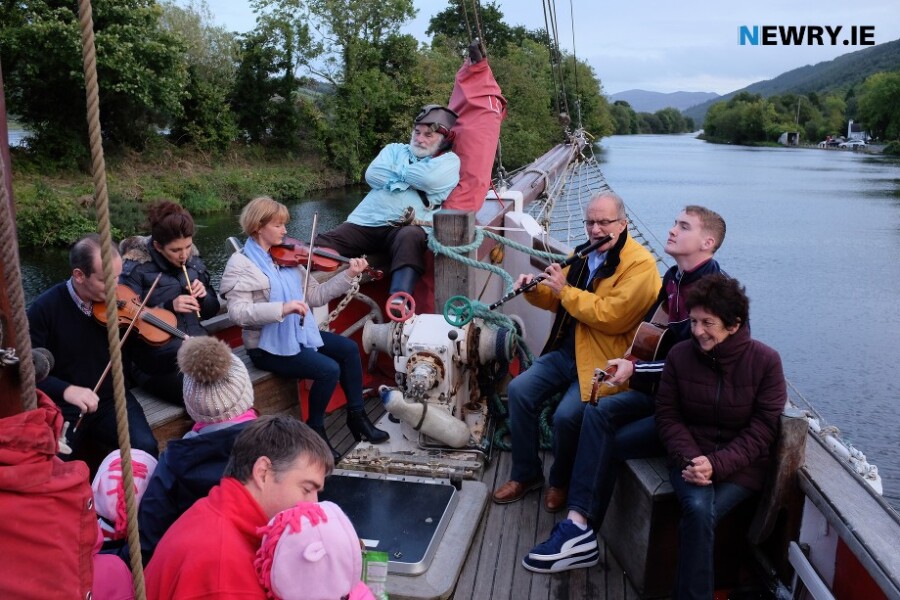A Tall Ship sails down Newry Ship Canal. Photograph: Columba O'Hare/ Newry.ie 