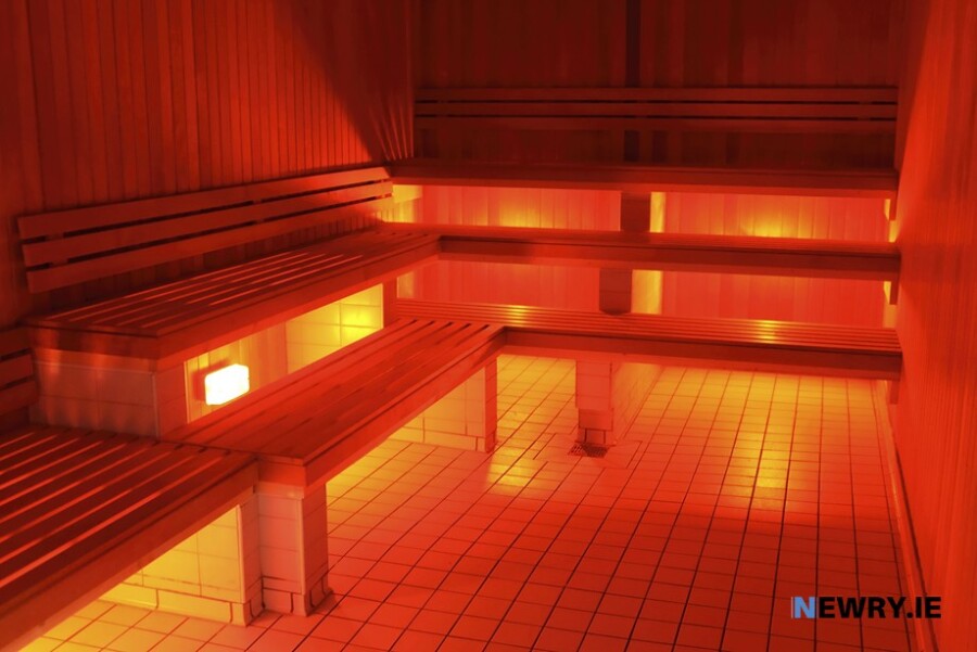 The sauna at Newry Leisure Centre.