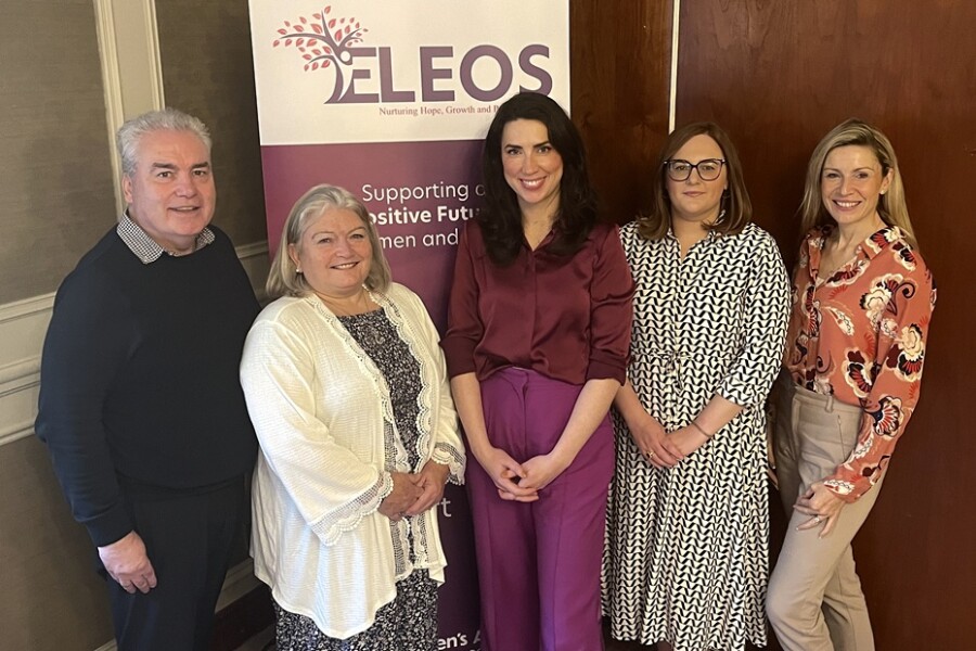 Panellists at the event: Stephen McClelland, Newry & Mourne Enterprise Agency, Eileen Murphy, CEO, Niamh O Maolain, Chair of Women’s Aid Armagh Down Board, Gemma Gamble Terex Corporation and Deborah Loughran, King Communication, MC for the event.