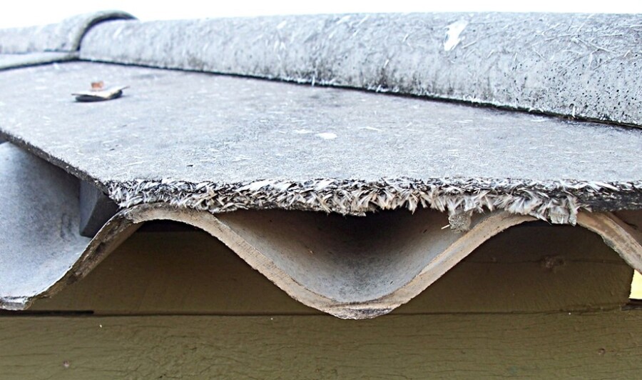 Asbestos roofing. Photograph: Bill Bradley
