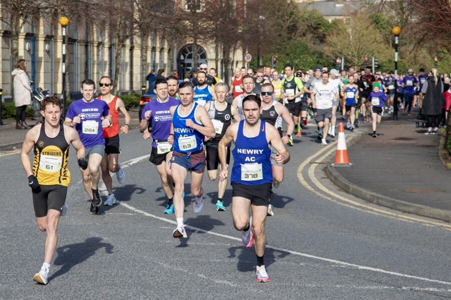 Newry runners taking part in the Fitzers 5k in Dundalk.