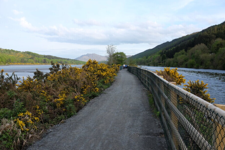 The existing stretch of the greenway towards Victoria Lock. Photograph: Columba O'Hare/ Newry.ie 