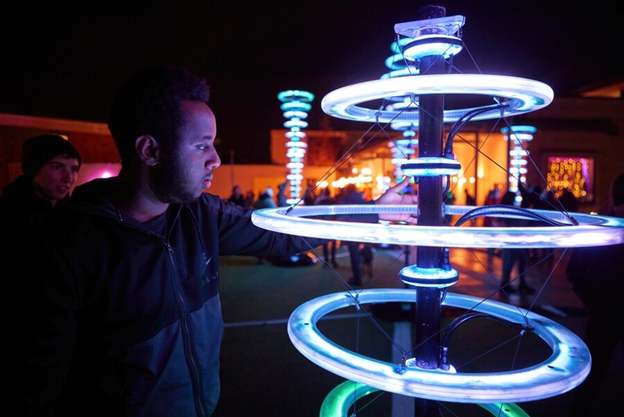 The Halo, Illumaphonium in action. Photograph: Matthew Andrews