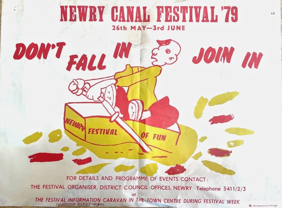 A poster for the Canal Festival from 1979. Newry and Mourne Museum Collection