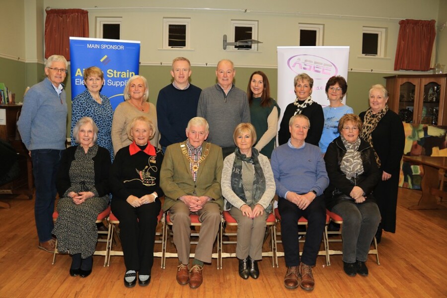Lislea Drama Festival with President Joe Murphy and Ann Johnson representing our main sponsor Aiden Strain Electrical Engineering.