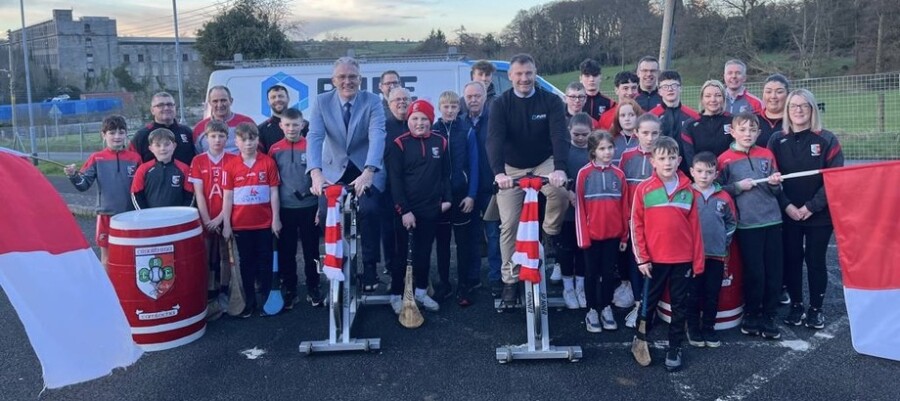 GAA President Jarlath Burns launching the Craobh Rua Spinathon.