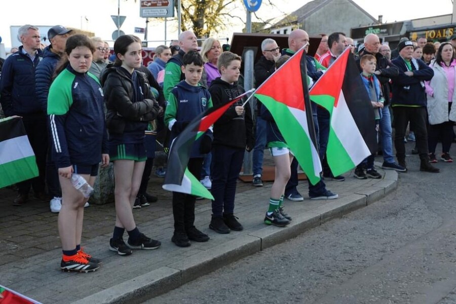 Pictured at the Gaels Against Genocide event in Camlough.