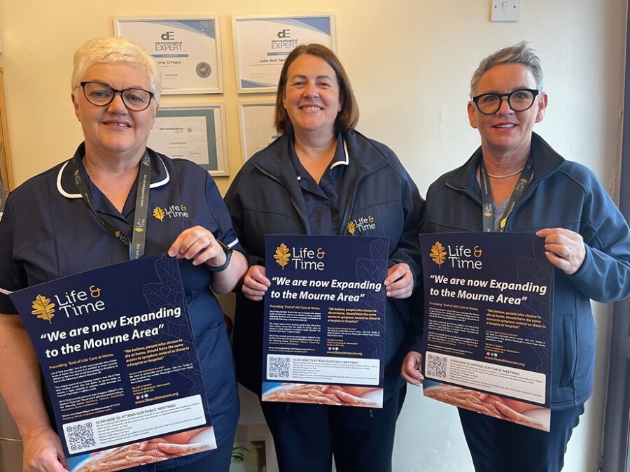 Pictured are some of the members of Life & Time Nursing team. Included from left are: Michaela Kane, Teresa McKinley and Leon Kennedy.