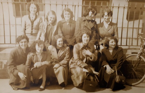 Employees of the Kilkeel Knitting Factory in the 1950s. Knitting was carried out by women both at the factory and in their own homes. In the final years of the business, around 100 women were employed. Courtesy of Walter Sekules