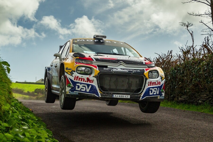 Double Irish Tarmac Rally Champion Josh Moffett is the fourth seed for the Modern Tyres Ulster Rally in his Combilift Rallying-backed Citroen C3 Rally2. Photograph: David Harrigan.