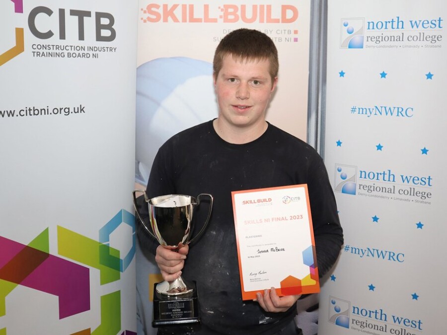 Joshua McBride who took first place in Bricklaying at the Northern Ireland SkillBuild regional finals in June, has been selected to participate in the UK SkillBuild finals in November.