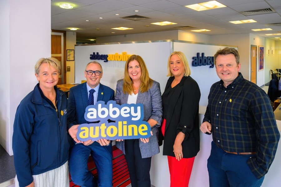 Life & Time Nurse Manager Connie Connolly, Life and Time Director Henry McLaughlin, AbbeyAutoline Managing Director Julie Gibbons, AbbeyAutoline Associate Director Personal Lines, Denise Curtis with Life & Time Operations Manager Martin McGinn. Photograph: Colum Lynch