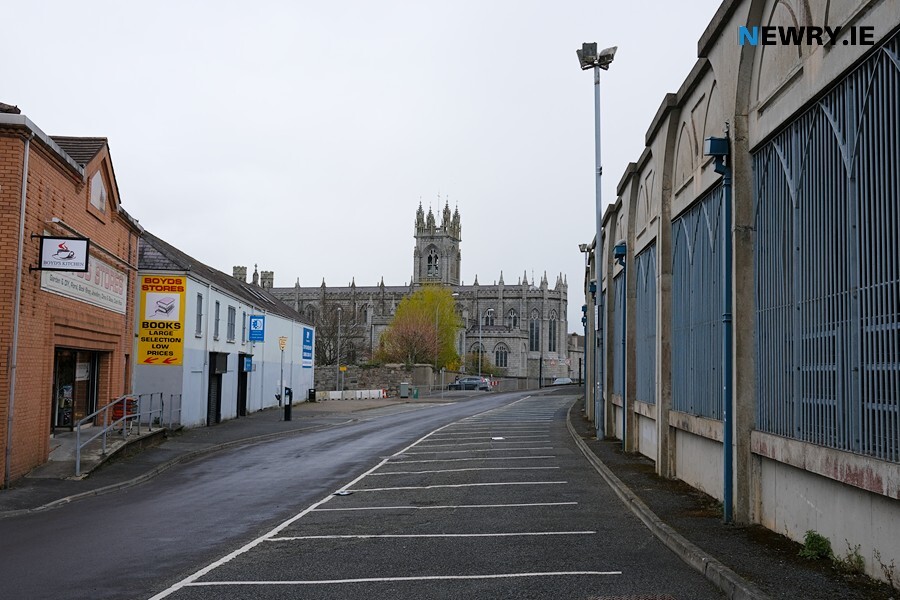 The site at Abbey Way for the new council offices/ civic centre. Photograph: Columba O'Hare/ Newry.ie 