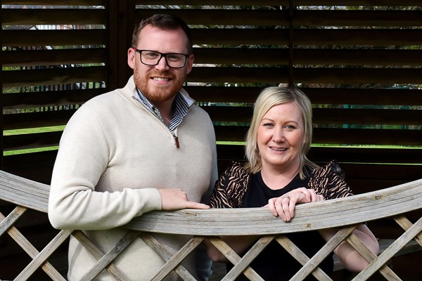 Oliver McGirr, student nominator with Michelle McGirr Nicola Tallon runner up Nicola Tallon Student Nurse of the Year.
