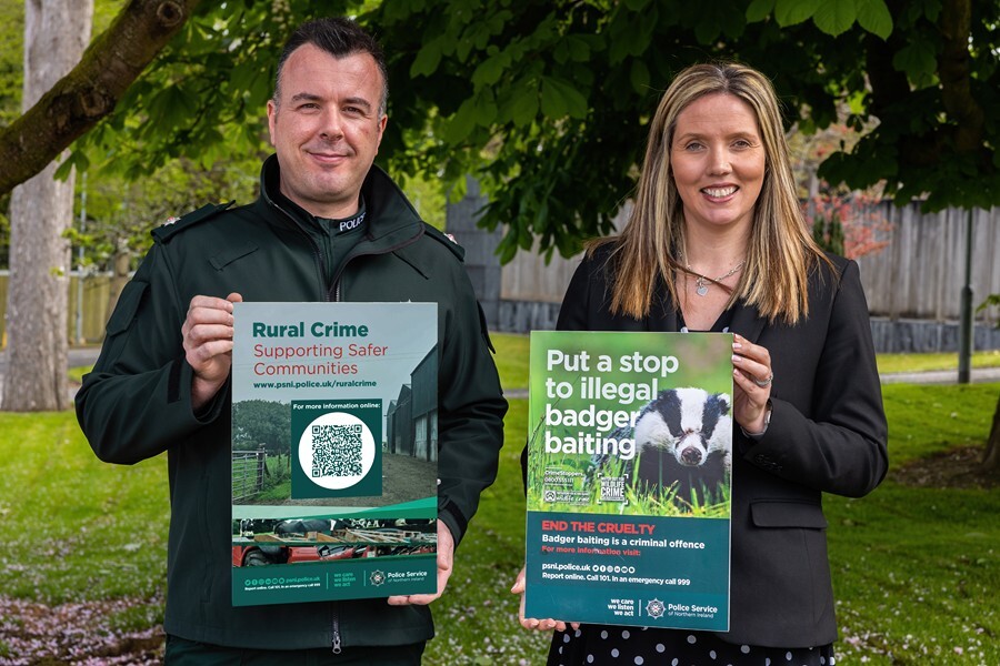PSNI Rural & Wildlife Crime Lead Superintendent Johnston McDowell & PSNI Wildlife Officer Emma Meredith launch Operation Subrision