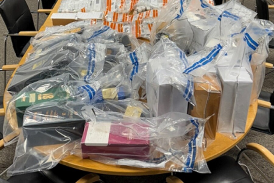 Some of the seized medication.