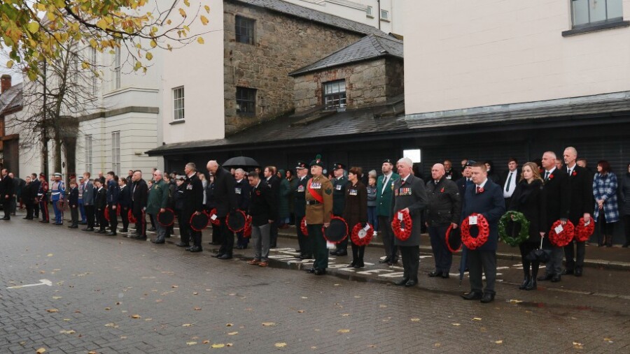 Remembrance Sunday in Newry.
