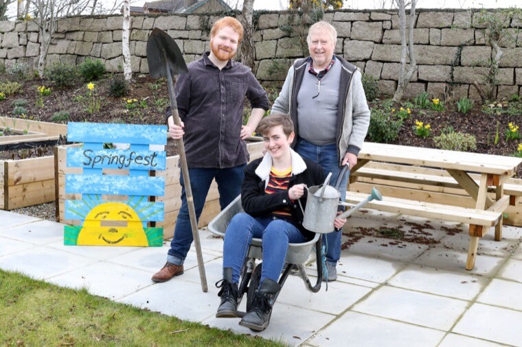 1. Ruairí Jordan, Claire Mooney and Pat Mooney from Moneydarragh Community Hub are already out and about planting and preparing for the next crop in their communal garden.