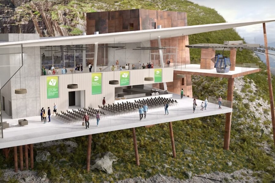 An artists impression of the Mournes Gateway Project.