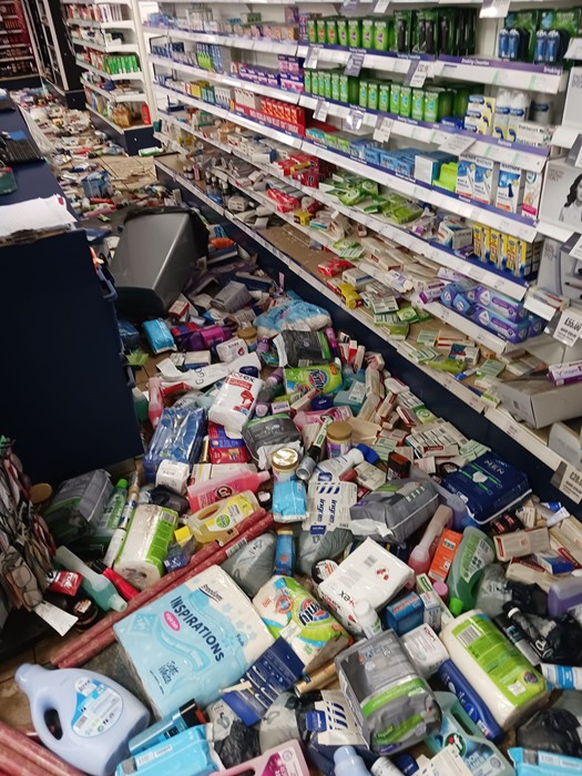 Numerous products were destroyed by the flooding.
